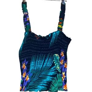Patrons Of Peace Black & Green Fauna Tank Top